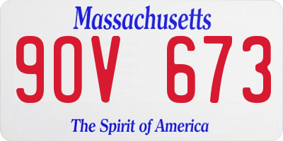 MA license plate 9OV673