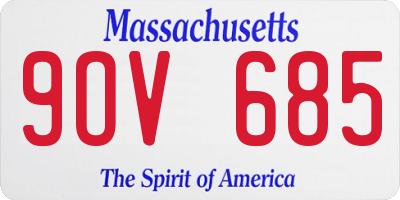 MA license plate 9OV685