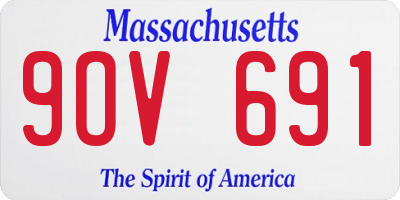 MA license plate 9OV691