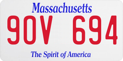 MA license plate 9OV694
