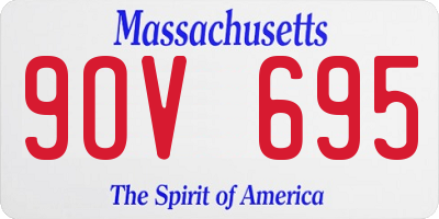 MA license plate 9OV695