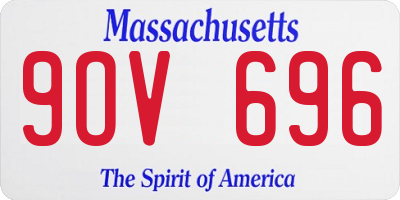 MA license plate 9OV696
