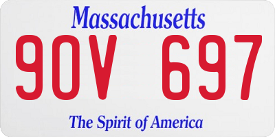 MA license plate 9OV697