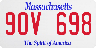 MA license plate 9OV698