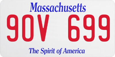 MA license plate 9OV699