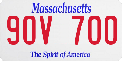 MA license plate 9OV700