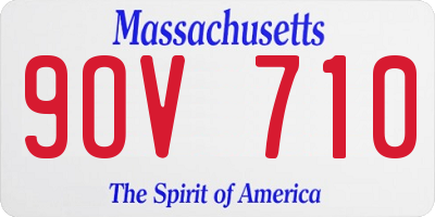MA license plate 9OV710