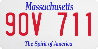 MA license plate 9OV711