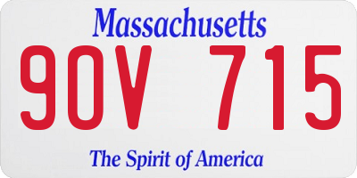 MA license plate 9OV715