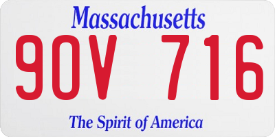 MA license plate 9OV716
