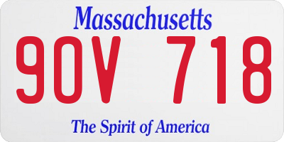 MA license plate 9OV718