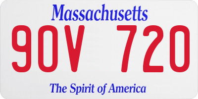 MA license plate 9OV720