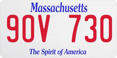 MA license plate 9OV730
