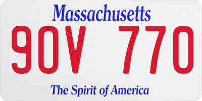 MA license plate 9OV770