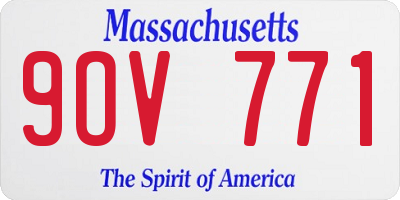 MA license plate 9OV771