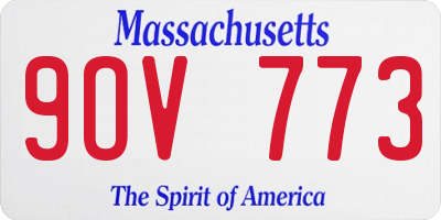 MA license plate 9OV773