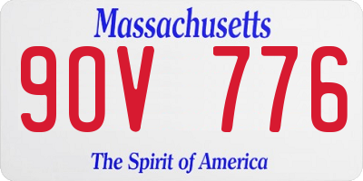 MA license plate 9OV776