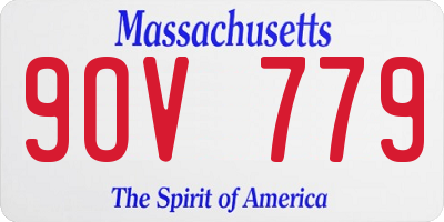 MA license plate 9OV779