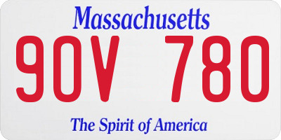 MA license plate 9OV780