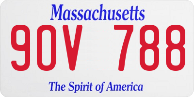 MA license plate 9OV788