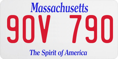 MA license plate 9OV790