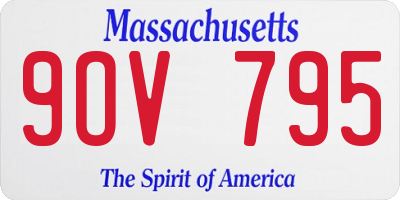 MA license plate 9OV795