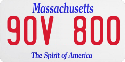 MA license plate 9OV800