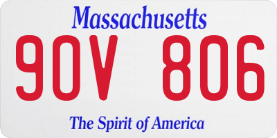 MA license plate 9OV806