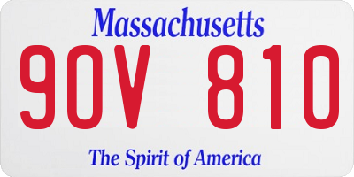 MA license plate 9OV810