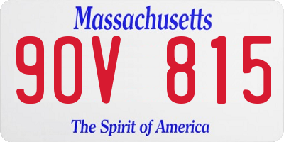 MA license plate 9OV815