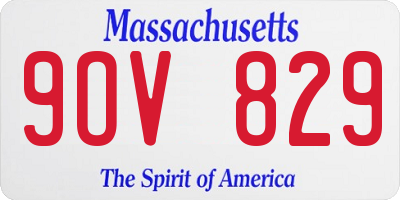 MA license plate 9OV829