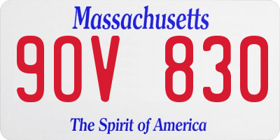 MA license plate 9OV830