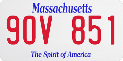 MA license plate 9OV851