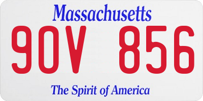 MA license plate 9OV856