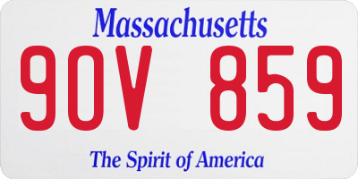 MA license plate 9OV859