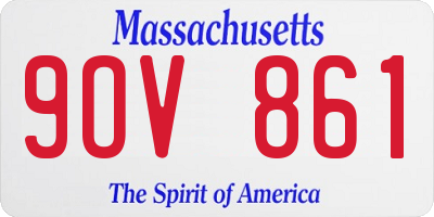 MA license plate 9OV861