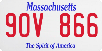 MA license plate 9OV866