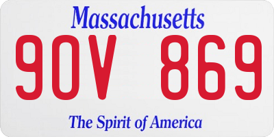 MA license plate 9OV869