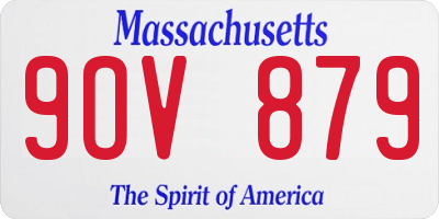 MA license plate 9OV879