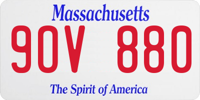 MA license plate 9OV880