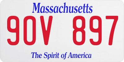 MA license plate 9OV897
