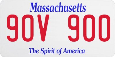 MA license plate 9OV900