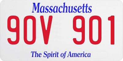 MA license plate 9OV901