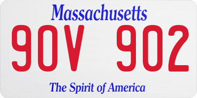 MA license plate 9OV902
