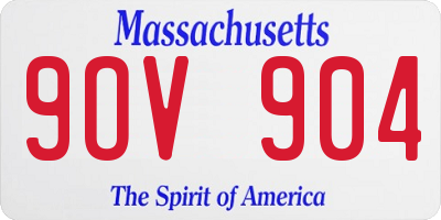 MA license plate 9OV904