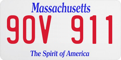 MA license plate 9OV911