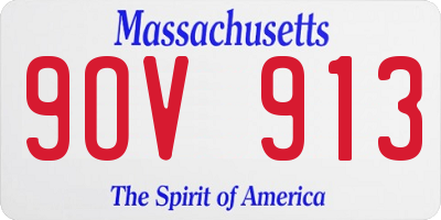 MA license plate 9OV913