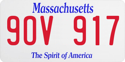 MA license plate 9OV917