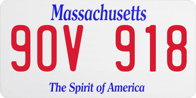 MA license plate 9OV918