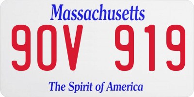 MA license plate 9OV919